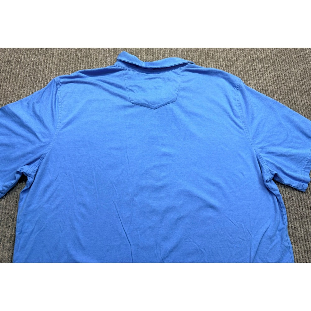 Robert Graham Mens 2XL Blue Skull Rose Floral Trim Short Sleeve Polo Shirt - Picture 3 of 8